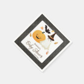 Little Booハロウィーンポリカドット赤ちゃんシャワー スタンダードカクテルナプキン (角)