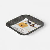 Little Booハロウィーンポリカドット赤ちゃんシャワー ペーパープレート (傾斜あり)