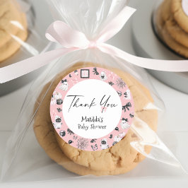 Little Booハロウィーン女の子の赤ちゃんシャワーありがとう ラウンドシール