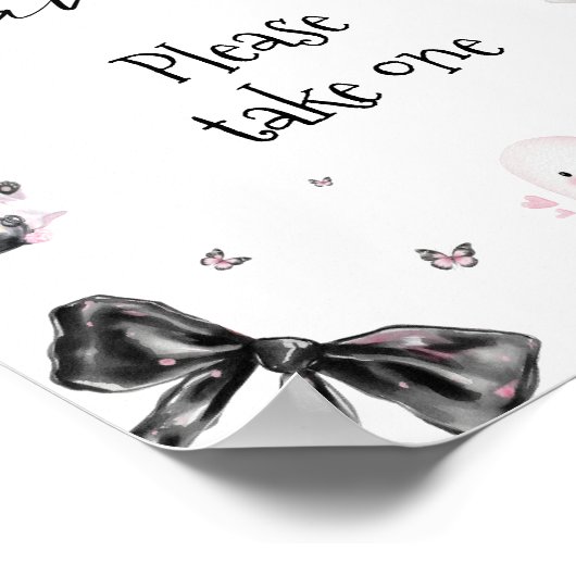 Little Booハロウィーン女の子の赤ちゃんシャワーの好意 ポスター (角)