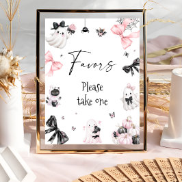 Little Booハロウィーン女の子の赤ちゃんシャワーの好意 ポスター