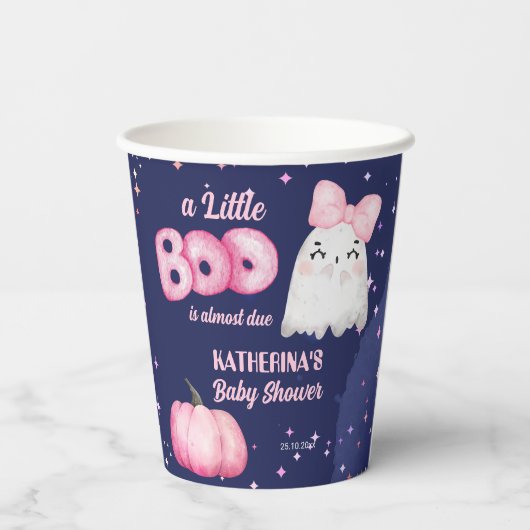 Little booハロウィーン女の子の赤ちゃんシャワー食器 紙コップ (裏面)