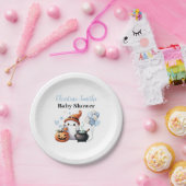 Little Booハロウィーン少年の赤ちゃんシャワー ペーパープレート (パーティー)