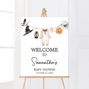 Little Booハロウィーン赤ちゃんシャワーへようこそ ポスター