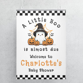 Little Booハロウィーン赤ちゃんシャワー歓迎サイン ポスター
