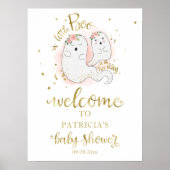 Little Booハロウィーン赤ちゃんシャワー歓迎サイン ポスター (正面)