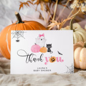 Little Booピンクの不気味な赤ちゃんシャワーサンキューカード カード