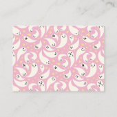 Little Booピンク赤ちゃんシャワー予約リクエスト エンクロージャーカード (裏面)