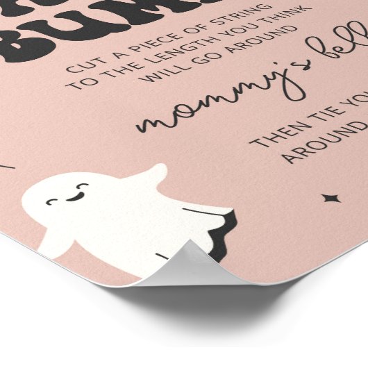 Little Booベビーバンプ赤ちゃんシャワー記号を測定 ポスター (角)