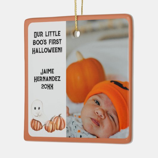 Little Boo初のハロウィーンかわいい写真 セラミックオーナメント (左)