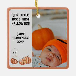 Little Boo初のハロウィーンかわいい写真 セラミックオーナメント