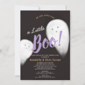 Little Boo幽霊ハロウィーンベビーシャワーバイメール 招待状 (正面)