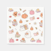 Little Boo白い本お洒落赤ちゃんシャワー スタンダードカクテルナプキン (正面)