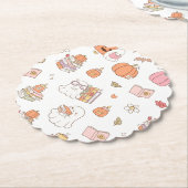 Little Boo白い本お洒落赤ちゃんシャワー ペーパーコースター (アングル)