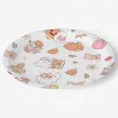 Little Boo白い本お洒落赤ちゃんシャワー ペーパープレート (アングル)