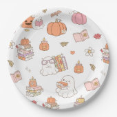 Little Boo白い本お洒落赤ちゃんシャワー ペーパープレート (正面)