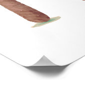 Little Boo素朴 Clotheslineベビーシャワーへようこそ ポスター (角)