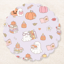 Little Boo薄紫ブお洒落ックベビーシャワー ペーパーコースター