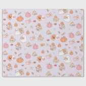 Little Boo薄紫ブお洒落ックベビーシャワー ラッピングペーパー (フラット)