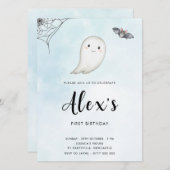 Little Boo誕生日パーティーへの招待 セーブザデート (正面/裏面)