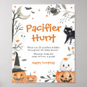 Little Boo赤ちゃんシャワーおしゃぶり狩りゲームサイン ポスター (正面)