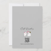 Little Boo赤ちゃんシャワーハロウィーン幽霊QRコード 招待状 (裏面)