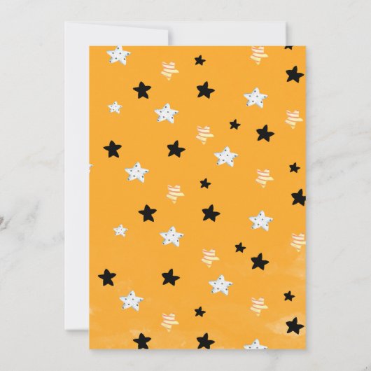 Little Boo赤ちゃんシャワー男女兼用ハロウィーン 招待状 (裏面)