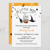 Little Boo赤ちゃんシャワー男女兼用ハロウィーン 招待状 (正面/裏面)