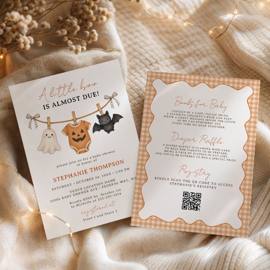Little Boo ハロウィン ベビーシャワー オールインワン 招待状