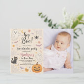 Little Boo 1st誕生日招待状かわいいハロウィーン 招待状 (スタンド正面)