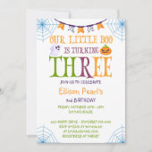 Little Boo 3ハロウィーン3回目の誕生日 招待状 (正面)