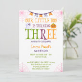 Little Boo 3ハロウィーン3回目の誕生日 招待状 (スタンド正面)
