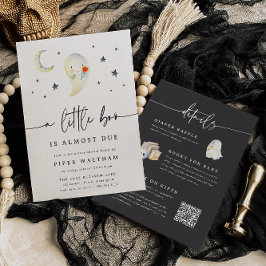 Little Boo All-in-Oneハロウィーンの赤ちゃんシャワー 招待状