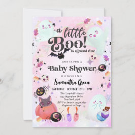 Little Boo Baby Girl Baby Shower 招待状