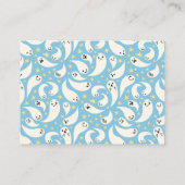 Little Boo Blue赤ちゃんシャワー予約リクエスト エンクロージャーカード (裏面)