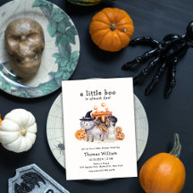 Little Boo Cat In Hat Witch Brewing Baby Shower 
