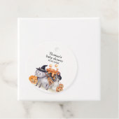 Little Boo Cat In Witch Hat Brewing Baby Shower  フェイバータグ (インサイチュ)