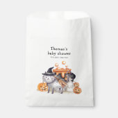 Little Boo Cat In Witch Hat Brewing Baby Shower  フェイバーバッグ (正面)