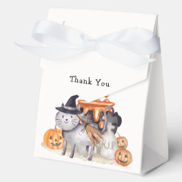 Little Boo Cat In Witch Hat Brewing Baby Shower  フェイバーボックス