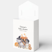 Little Boo Cat In Witch Hat Brewing Baby Shower  フェイバーボックス (見開き)
