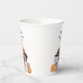 Little Boo Cat In Witch Hat Brewing Baby Shower  紙コップ (左)