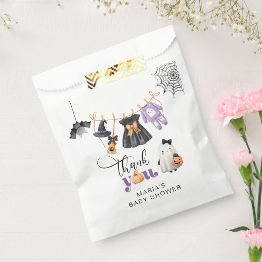 Little Boo Clotheslineの赤ちゃんシャワー感謝していユー フェイバーバッグ (封をした状態)