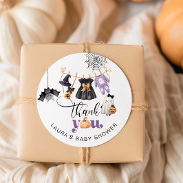 Little Boo Clotheslineの赤ちゃんシャワー感謝していユー ラウンドシール