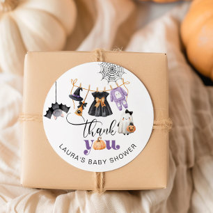 Little Boo Clotheslineの赤ちゃんシャワー感謝していユー ラウンドシール