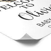 Little Boo Clotheslineベビーシャワー歓迎サイン ポスター (角)