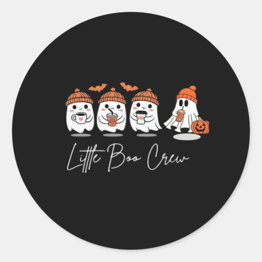 Little Boo Crew Minimal Clean Design ラウンドシール (正面)