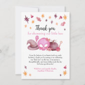Little Boo Cute Halloween Baby Shower  サンキューカード (正面)