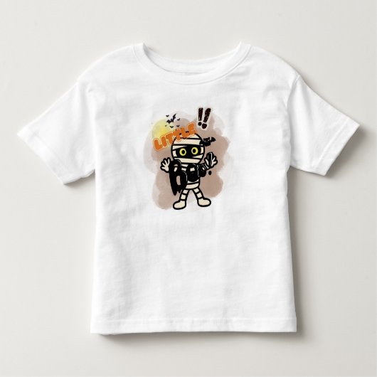 Little Boo Cute Halloween Mummy T-shirt トドラーTシャツ (正面)