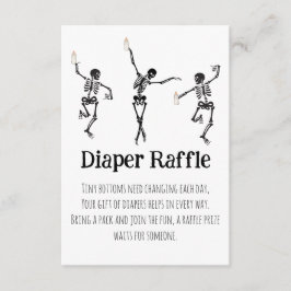 Little Boo Dancing Skeletons Diaper Raffle Insert エンクロージャーカード