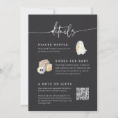 Little Boo Double-Sided Halloween Baby Shower 招待状 (裏面)